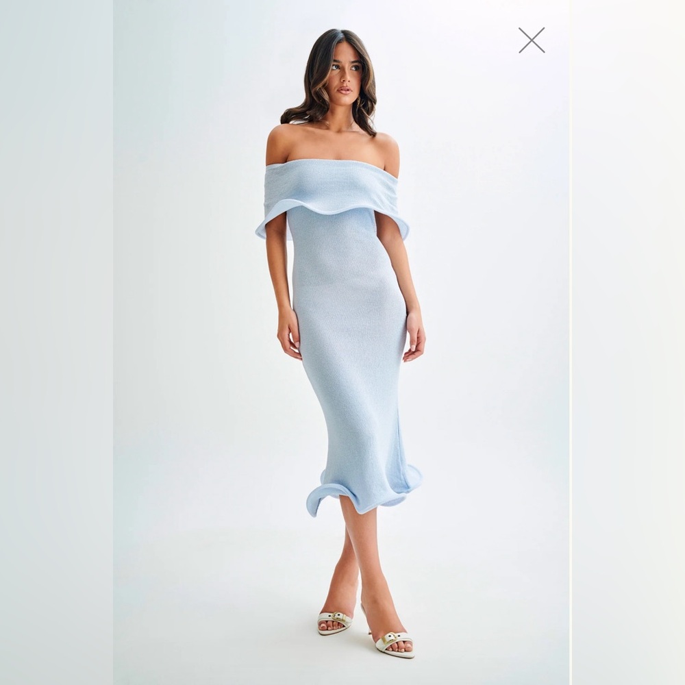 Meshki - MOLLY Off Shoulder Knit Midi Dress XXS